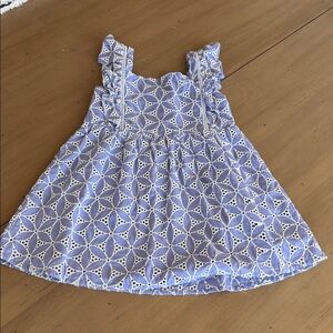 Janie and Jack Blue and White Patterned Dress